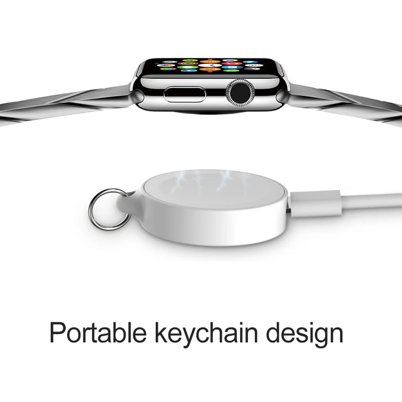 Портативное магнитное Беспроводное зарядное устройство с датчиком для Apple Watch 1 2 3