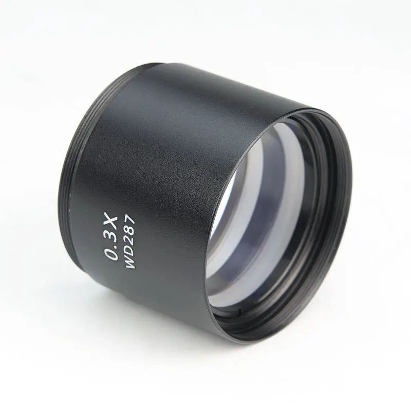 0.3X 0.75X 1.5X Optics Microscopio Stereo Barlow Lens M48 Thread Binoculare Trinoculare Zoom Microscopio Obiettivi Ausiliari