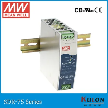 

Original MEAN WELL SDR-75 Single Output 75W 12V 24V 48V 6.3A Industrial DIN Rail Meanwell Power Supply slim size