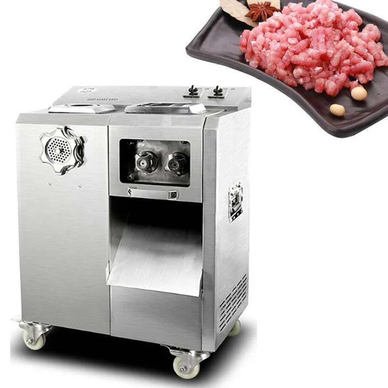 

Vertical Meat Cutter Fast Meat Slicer Electric Commercial Slicer Shred Dicing Machine Stainless Steel Cut Pieces Machine