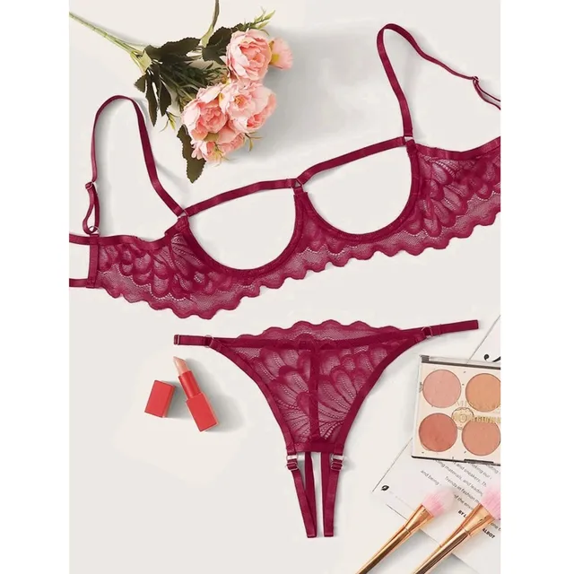 Conjunto de lencería sensual para mujer, ropa interior hueca, sujetador de  realce, lencería erótica, conjuntos de sujetador|Conjuntos de lencería| -  AliExpress