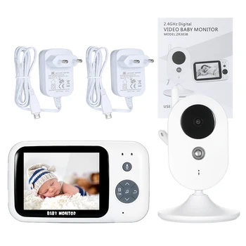 

3.2 Inches Baby Monitor 8 Languages & Lullabies LCD Screen VOX Infrared Night Vision Two-way Talk Baby Care