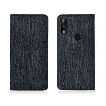

Bark Pattern Genuine Leather Magnetic Flip Phone Case For Asus ZenFone Max Pro M2 ZB631KL/Zenfone Max M2 ZB633KL Phone Cover