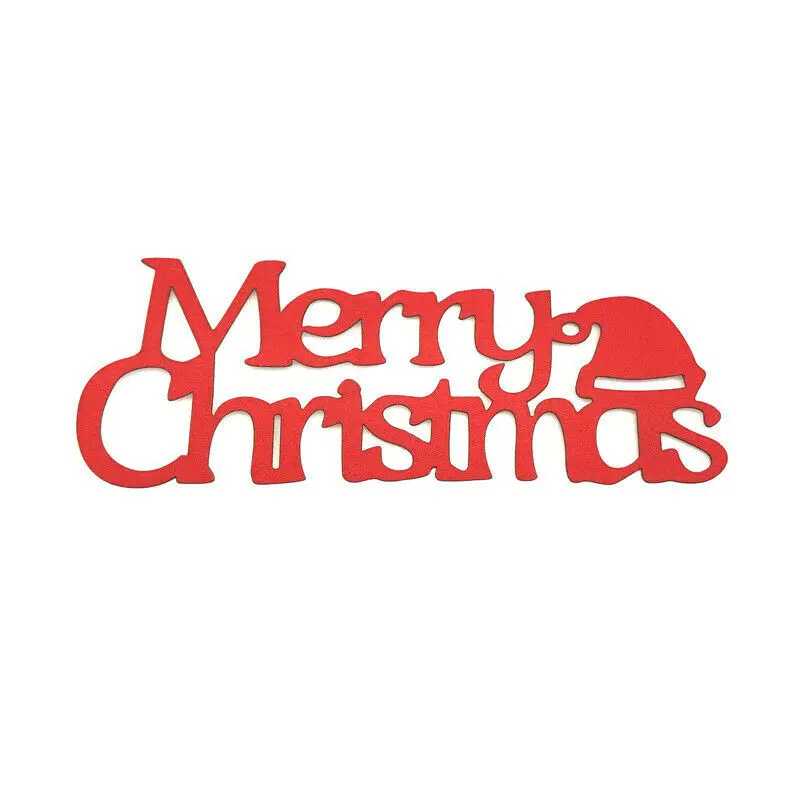 1Pcs MERRY CHRISTMAS Cake Topper Flag Cupcake Insert Card for Festival Decor Christmas Letter Cake Flags Red Color Cake Decor - Цвет: 01