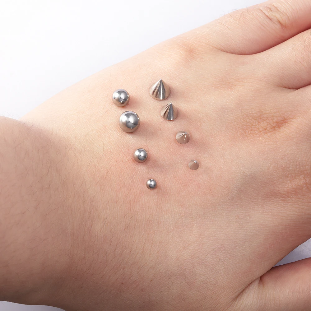 Piercing Jewelry Sticker Fake Belly Eyebrow Lip Piercing Stud Non Piercied Earring Stud Set Fake Nose Ring Piercing Dermal Anchor