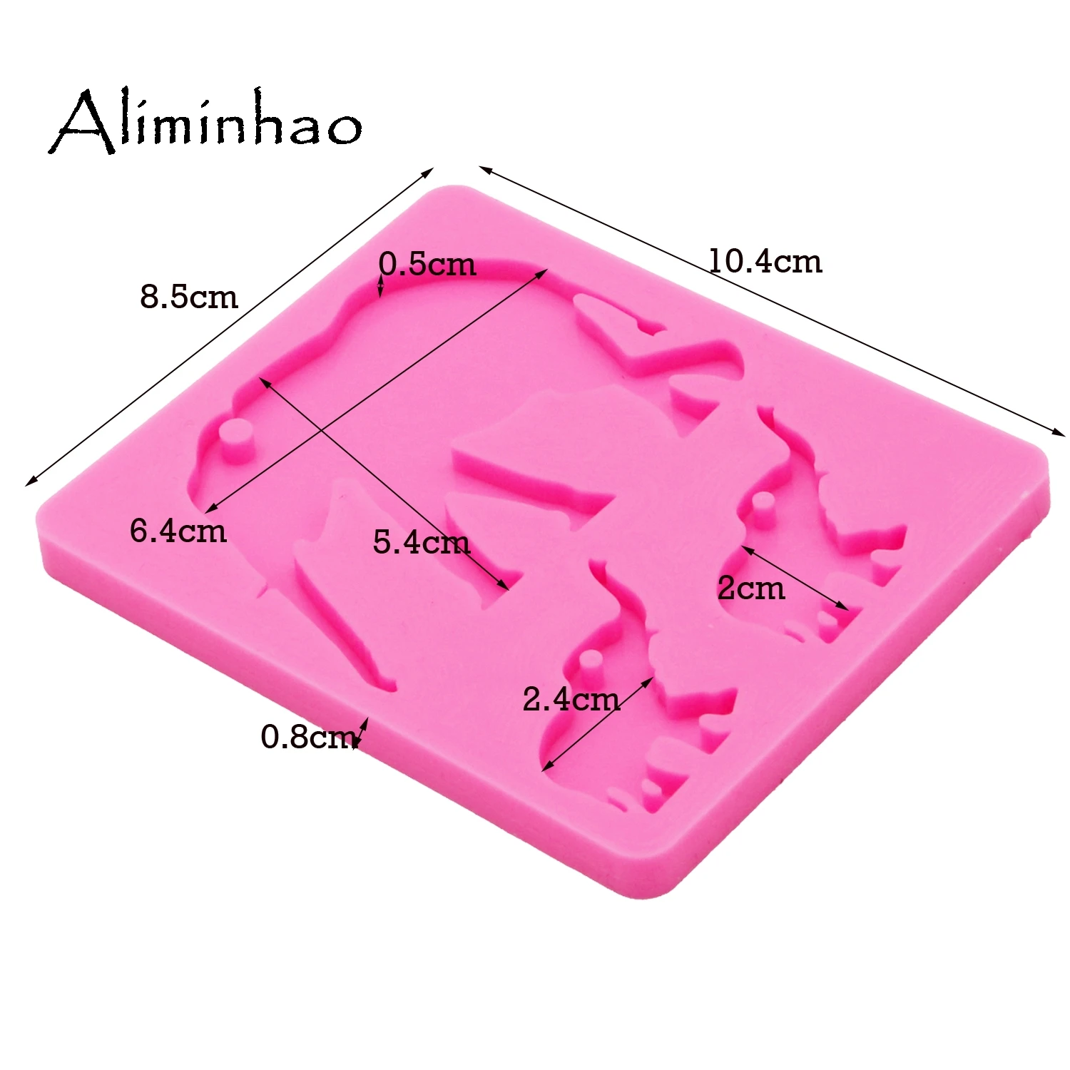Silicone Mold DY0078 Shiny Elephant Mom and baby silicone Keychains mold animal Key chain Pendant clay DIY Jewelry Making epoxy Resin mold