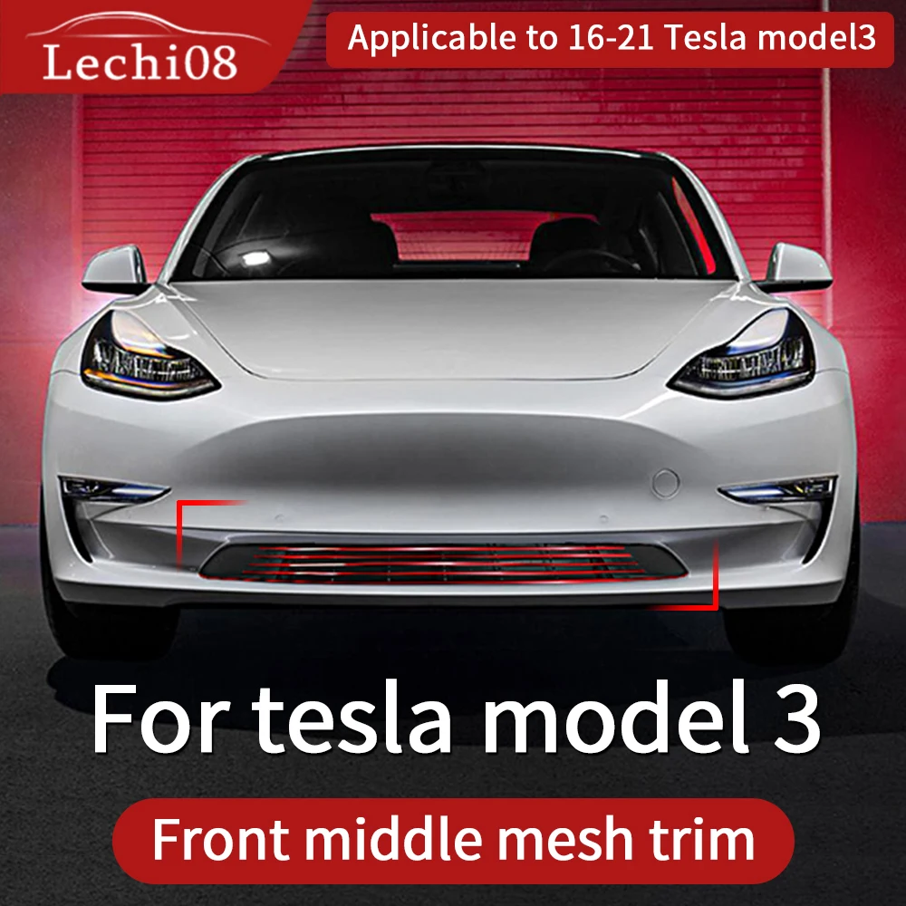 Front mesh trim for Tesla model 3 accessories/car 2016-2021 accessories tesla three model3 accessoires | Автомобили и мотоциклы