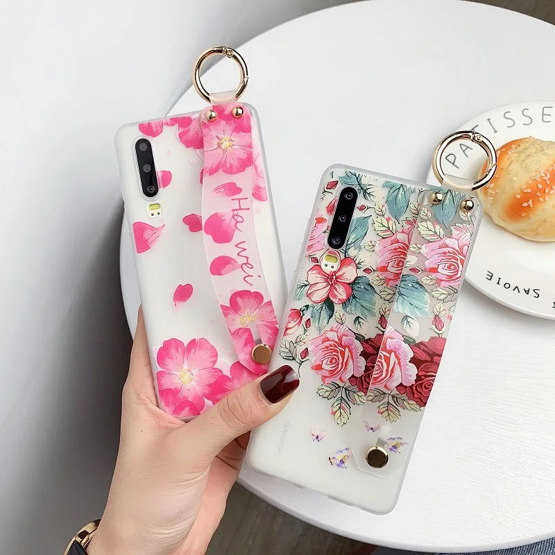 Cute 3D Flowers Phone Case For Huawei Enjoy 20 10 9 10S Plus Nova 7i 7 6 5T 3i 3 5 4 3e 4e 2i SE 5z Pro Wristband TPU Back Cover | Мобильные