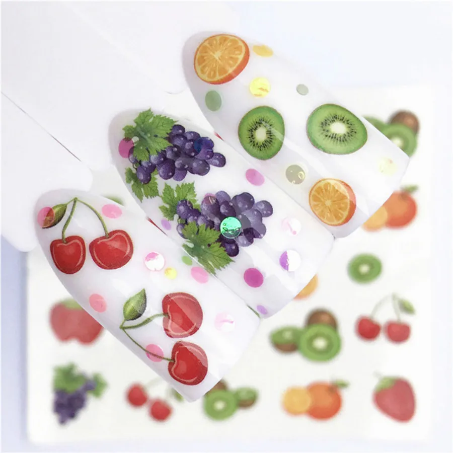 

1Pcs/Sell Fruit Plant Christmas Nail Mermaid Glitter Flakes Sparkly 3D Hexagon Colorful Sequins Polish Manicure Nails Art Decora