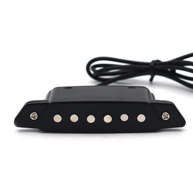 Черное подключение к аудиовыходу аксессуары для акустической гитары 4 типа звукосниматель для гитары матовое акустическое отверстие для гитары звукосниматель Народная акустическая