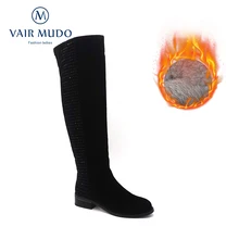 VAIR MUDO/женские зимние ботинки теплая шерстяная обувь с подкладкой из овечьей замши зимние женские ботинки высокие женские зимние ботинки ZT13