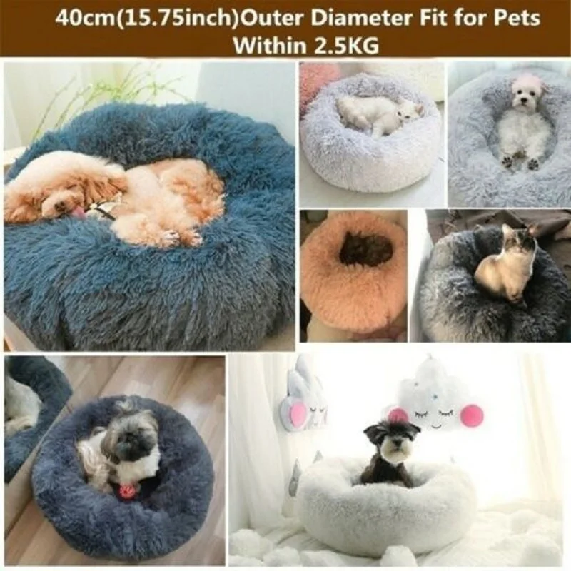 Dog Bed Washable Pet Cat Bed Dog Round Breathable Lounger Sofa Cat Bed For Cat Dogs Super Soft Plus