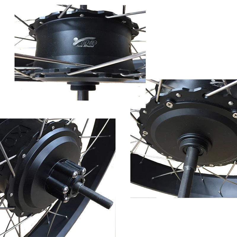 전기 자전거 앞뒤 바퀴 변환 키트, 브러시리스 기어 기어리스 허브 모터, 36V, 48V, 250W, 350W, 500W, 1500W, 2000W