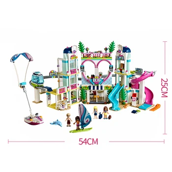 

2020 The Heartlake City Resort House Compatible lepining Friends 41347 Building Block Figure Bricks Christmas Toys for Gifts