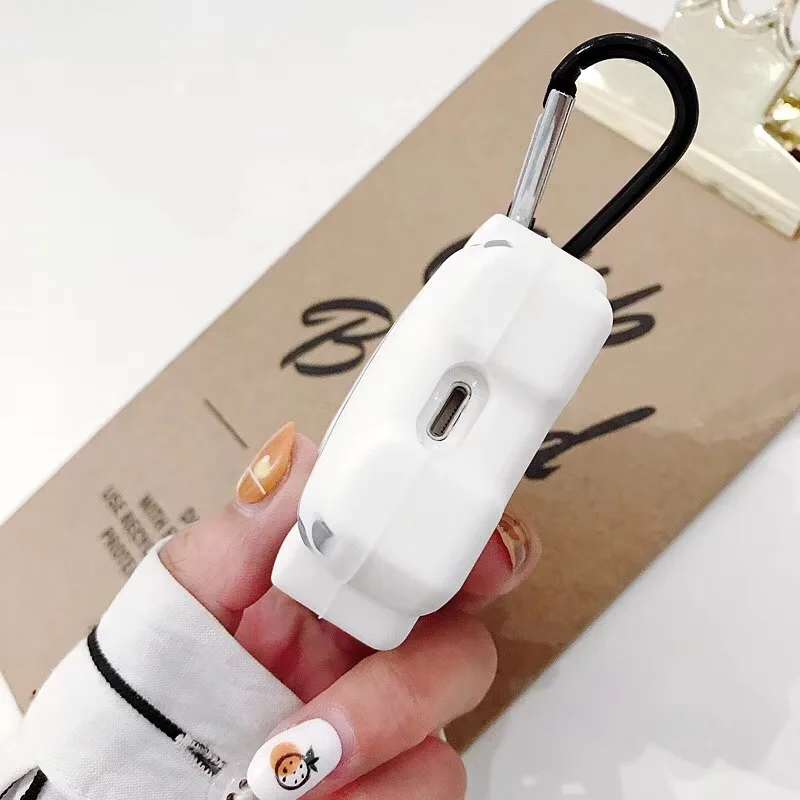 Милый симпатичный белый защитный чехол для AirPods 1 2, мягкий силиконовый чехол для беспроводной bluetooth-гарнитуры, Женский чехол, защита от падения