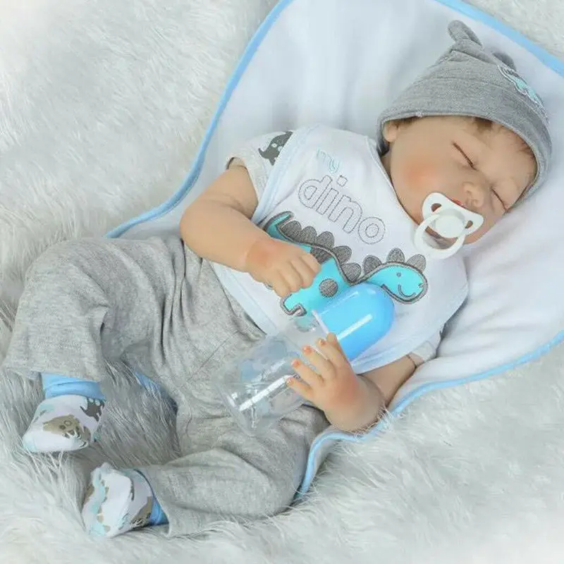 Adorable Doll Outfit Kurzarm Strampler Hosen Lätzchen für 20 22 '' Neugeborene 
