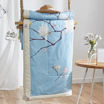 

Summer Air Condition Flower Print Throw Blankets Plaids Multisize Bedsheet Multifunctional Bedspread for Bed Office Sofa Quilt