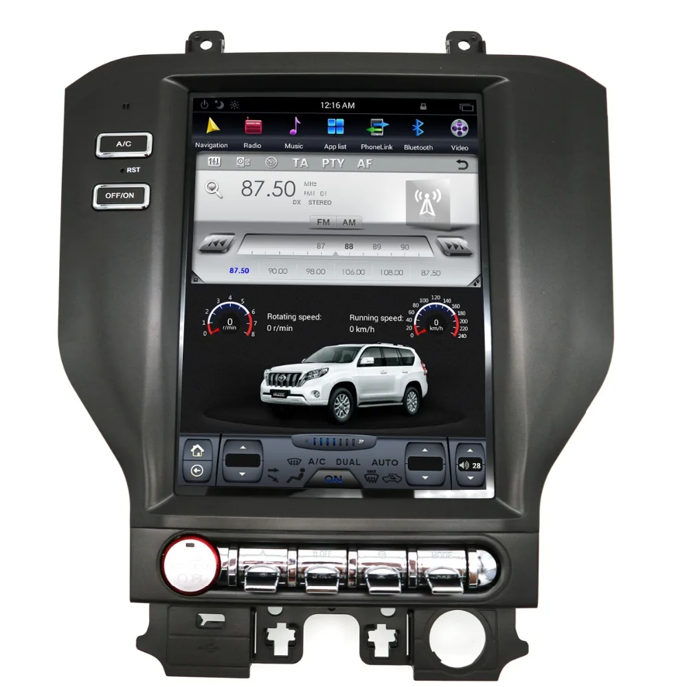 Top Tesla style Android 9.0 car GPS navigation for Ford Mustang 2015-2019 Car Auto Radio Stereo Head Unit Recorder Vertical Screen 6