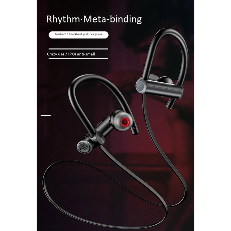 S4 Wireless Bluetooth 5 0 Bluetooth Earphones Hifi Headphones Ear Wireless Headset Ear Hook for Smartphones
