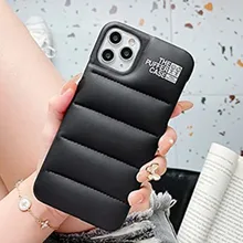 Luxury Soft Touch Down Jacket Puffer Case for IPhone 11 12 13 Pro Max Mini XS XR X 8 7 Plus SE 2020 The Puffer Case Soft Cover
