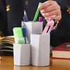 Cosmetic Brush Holder 3 Lattices Makeup Organizer Eyebrow Pencil Makeup Brush Storage Box Pen Container Polish Nail Brush Holder 5