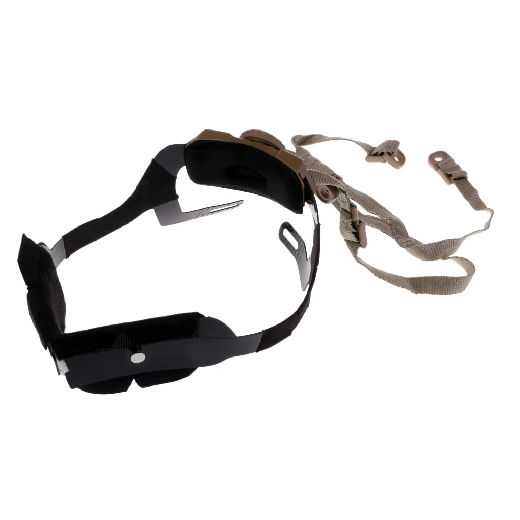4 Points Helmet Chin Strap w/ Screws & Nuts for Fast ACH MICH Helmet, H-Nape Pad Harness