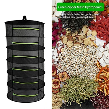 

4/6 Layers Herb Drying Net Folding Mesh Pouch Hanging Basket Foldable Dry Rack Bag Mesh Dryer for Herbs Flowers Plants Buds Tool