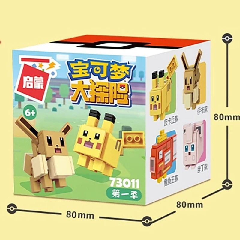  퀘스트 8 스타일 빌딩 블록 세트  Mewtwo Jigglypuff Charmander  Squirtle Bulbasaur 애니메이션 장난감 피규어 선물