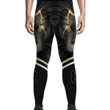 Властный Лев брюки мужские скрытый карман с высокой талией повседневное использование компрессия полная длина девять брюки спортивная одежда Хэллоуин высокая