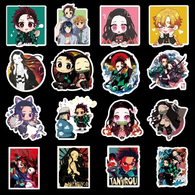 Аниме наклейка s Demon Slayer Kimetsu no Yaiba 50 шт. наклейка аниме наклейка s на холодильник ноутбук мотоцикл наклейка упаковка