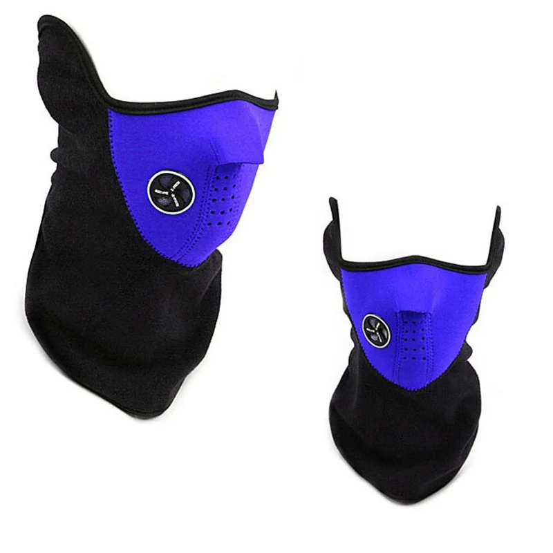 Зимняя мужская и женская маска Балаклава для велоспорта шарф повязка на голову для бега на открытом воздухе грелка для езды на велосипеде маски для лица для Велоспорт Лыжный спорт - Цвет: Blue