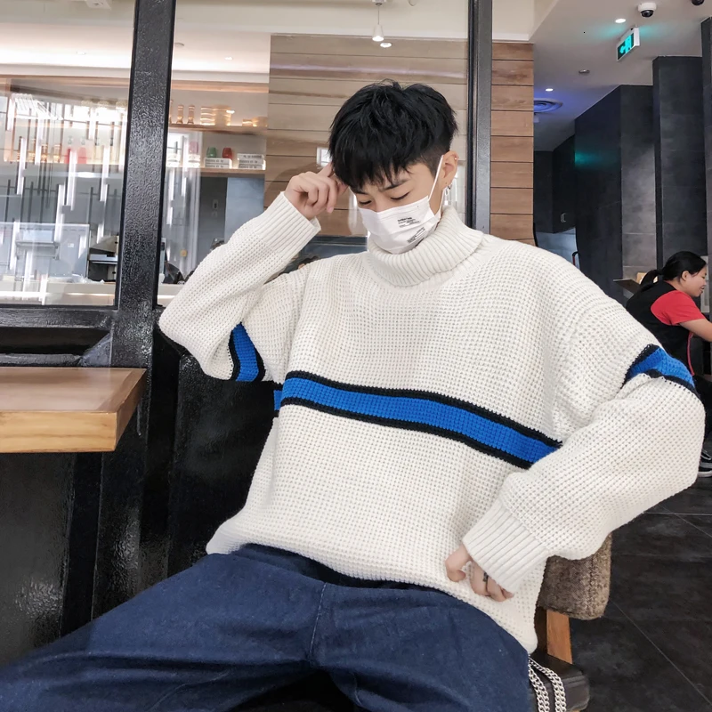 Winter Thick High Collar Sweater Men Warm Fashion Casual Knit Sweaters Man Sweter Clothes Loose Long Sleeve Pullover Men M-2XL Winter Thick High Collar Sweater Men Warm Fashion Casual Knit Sweaters Man Sweter Clothes Loose Long Sleeve Pullover Men M-2XL