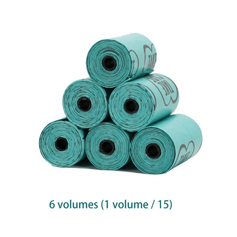 Полезный держатель для сумки для домашних животных с светодиодный светильник для путешествий чистящие средства/герметичность 6 рулонов мешков для мусора n - Цвет: 6pcs