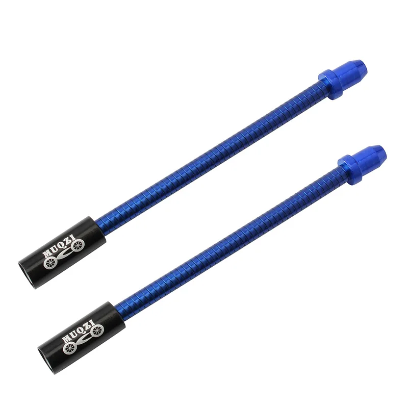 Blue 2pcs MUQZI 2 шт. складной горный и дорожный велосипед V тормоза изогнутые трубы из нержавеющей стали смазки сгибаемый пружинный велосипед - Цвет: Blue 2pcs