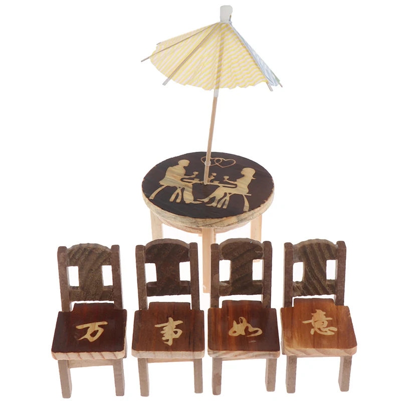 Высокое качество 1 комплект игрушечная мебель детский подарок стул миниатюрный Ремесло Деревянный кукольный домик Миниатюрный пейзаж Декор для столовой