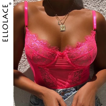 

Ellolace Neon Green Lace Bodysuit Women Bodycon Body Backless Overalls Female Sleeveless Rompers 2020 Fashion Bodys Jumpsuit