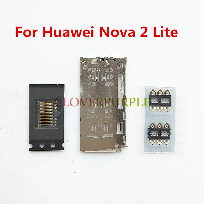 

1 set SIM Card Reader Card Slot Tray Holder Connector Socket for Huawei Nova 2 Lite Repair Spare Parts
