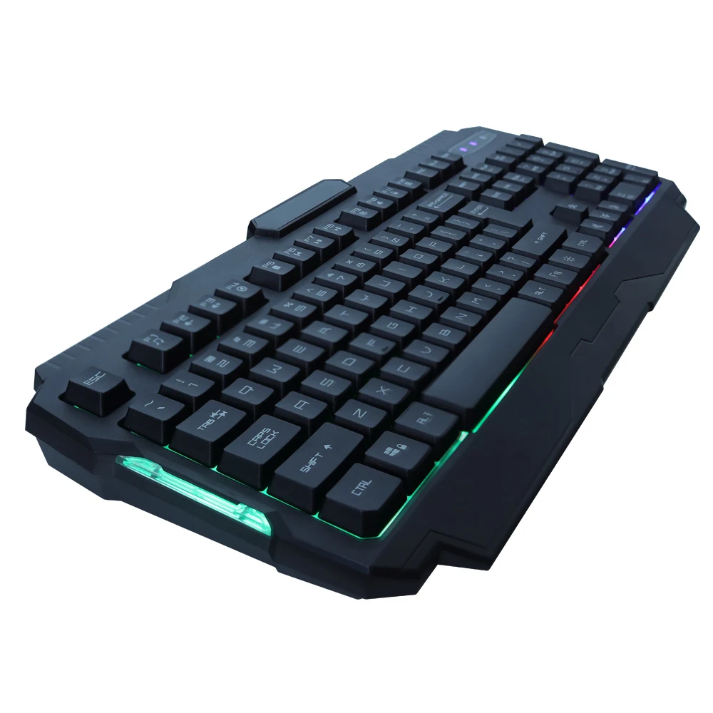 Gaming Keyboard 19 Buttons Have No Conflict LED Rainbow Backlit Game Keyboard 104 Keys USB Wired Keyboard For Gamer PUBG LOL CS