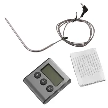 

Digital Probe Oven & Meat Thermometer Timer for BBQ Grill Meat Food Cooking New