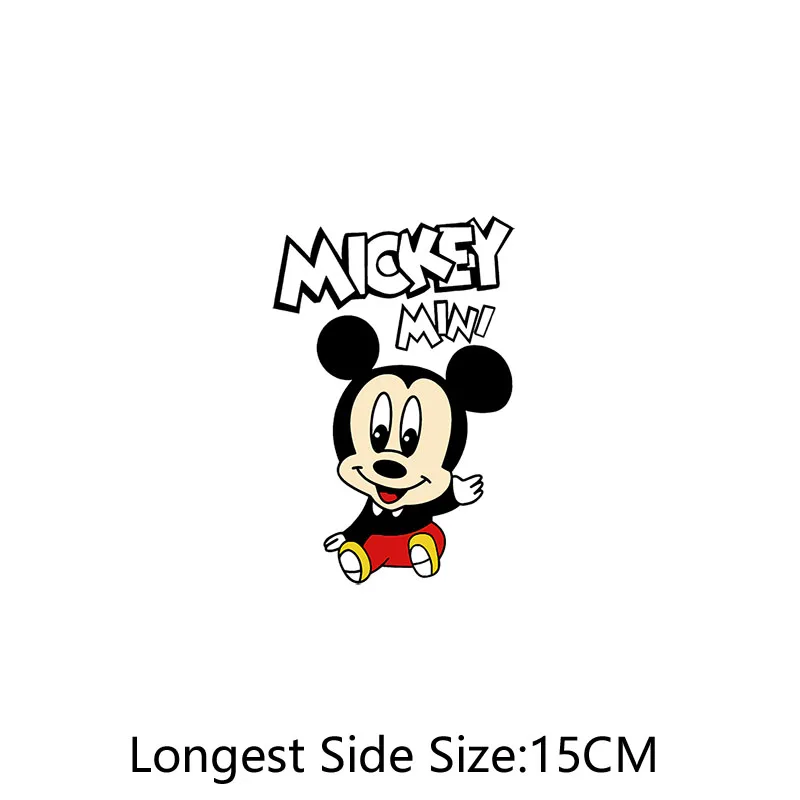 Mickey Mouse iron on patch for clothing DIY Heat Transfer Sticker For child  sewing Clothes boys