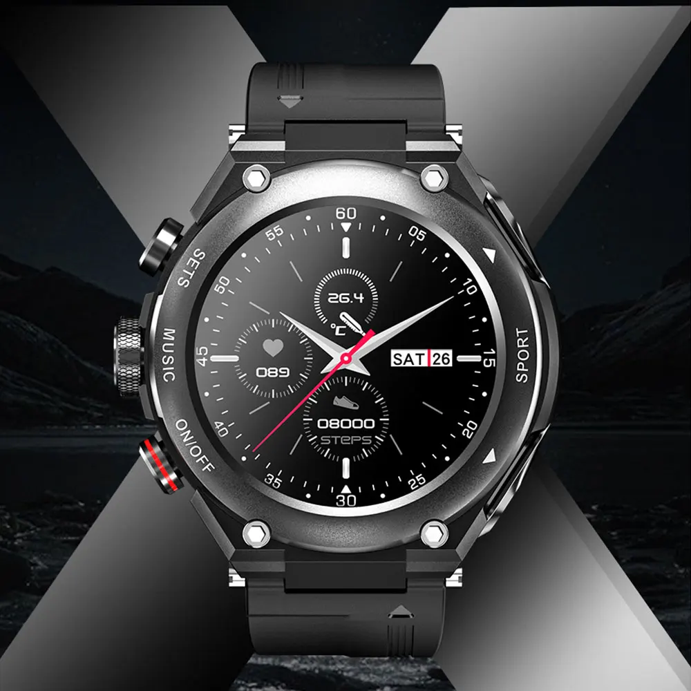 T92 Smart Watch Men 2021 Bluetooth Call Play Music HiFi TWS Earphone Custom Dial Temperature Monitor Smartwatch For Android Ios
