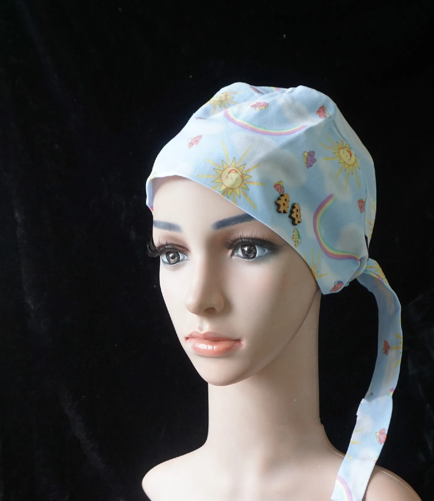 

Blue Cloud Rainbow Cucurbit Cap Operating Cap Gynecological Cotton Anesthesia Nurse Operating Room