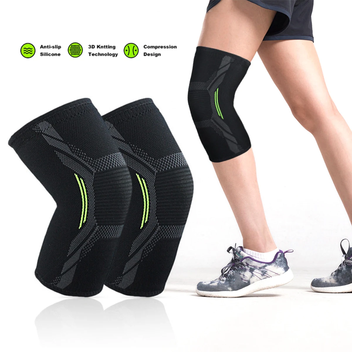 Knee Support Mesh Knee Compression Sleeves Shin Pads Volleyball Basketball Football Contact Sports Protection 1pc knee pad,knee support sleeve,knee support,knee brace,knee wraps,shin protector