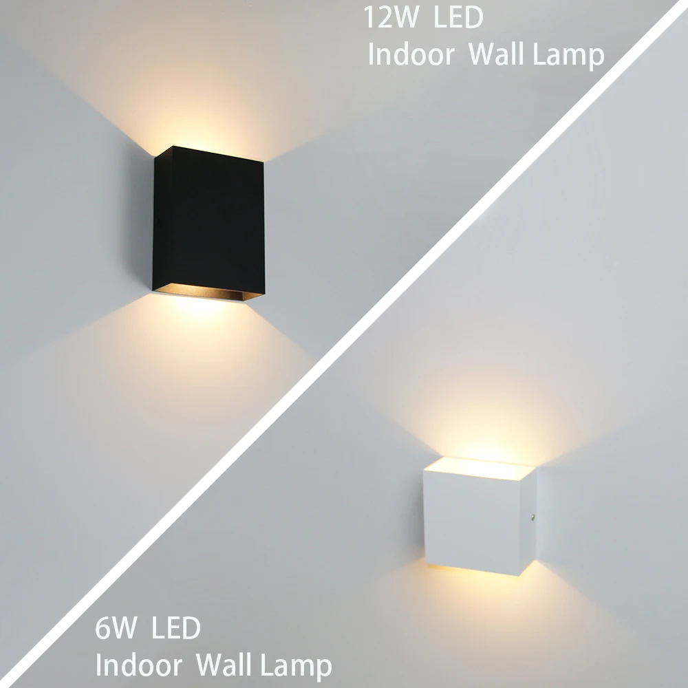 6W 12W LED Indoor Wall Lamp Aluminum Sconce Home Lighting Bedroom Living Room Aisle Decorate Wall Light AC85-265V led light,led wall lamp,wall light