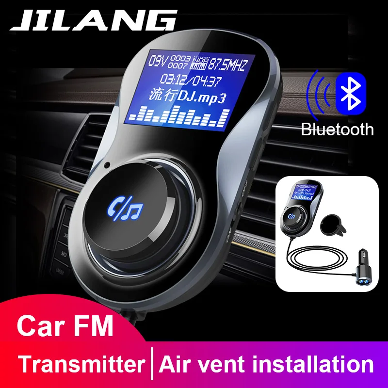 Cena Zestaw głośnomówiący Bluetooth FM Modulator Stereo MP3 odtwarzacz adapter audio nadajnik FM obsługuje TF dla iPhone X 8 7, jak i Android