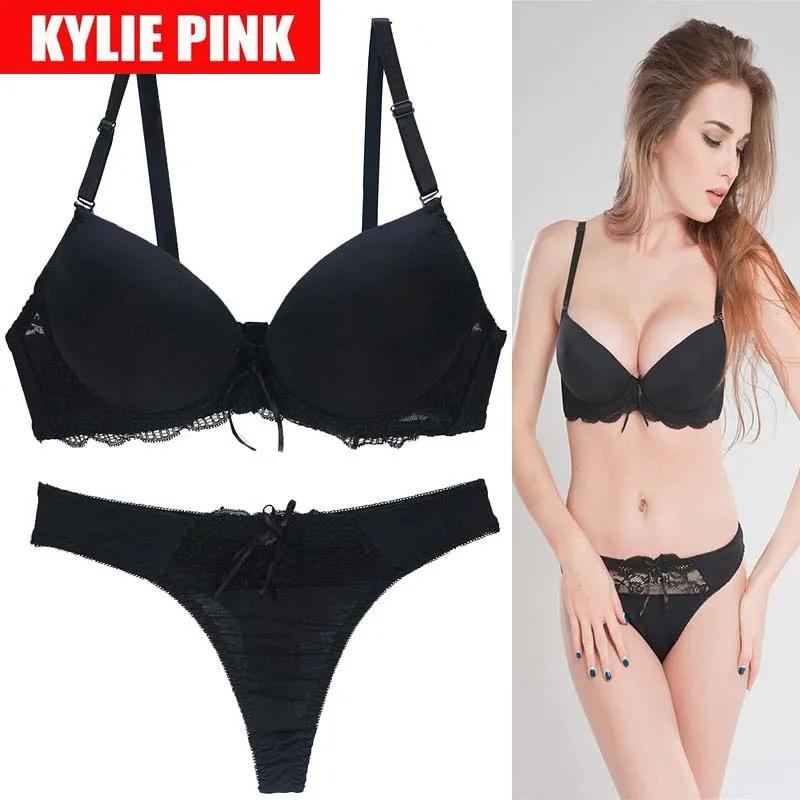 KYLIE, розовый, большой размер, сексуальные бюстгальтеры и трусики, наборы, нижнее белье для девушек, бесшовный бюстгальтер, женский дышащий бюстгальтер, стринги, комплект нижнего белья
