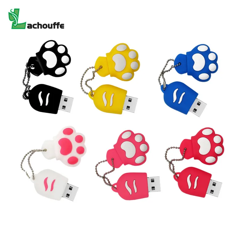 USB флеш-накопитель с мультяшной кошачьей лапой 4 ГБ 8 16 32 флешка 64 128 | Компьютеры и