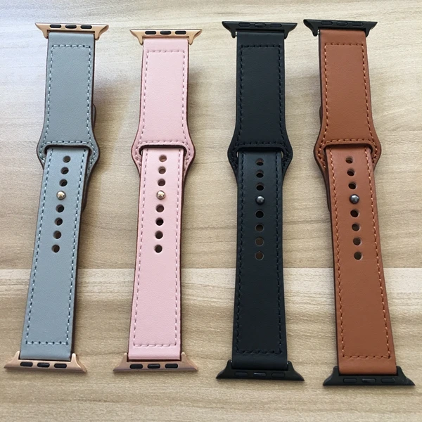 Ремешок для часов ремешок из натуральной кожи apple watch 5 4 42 38 мм iwatch 44 40 3/2/1|Ремешки