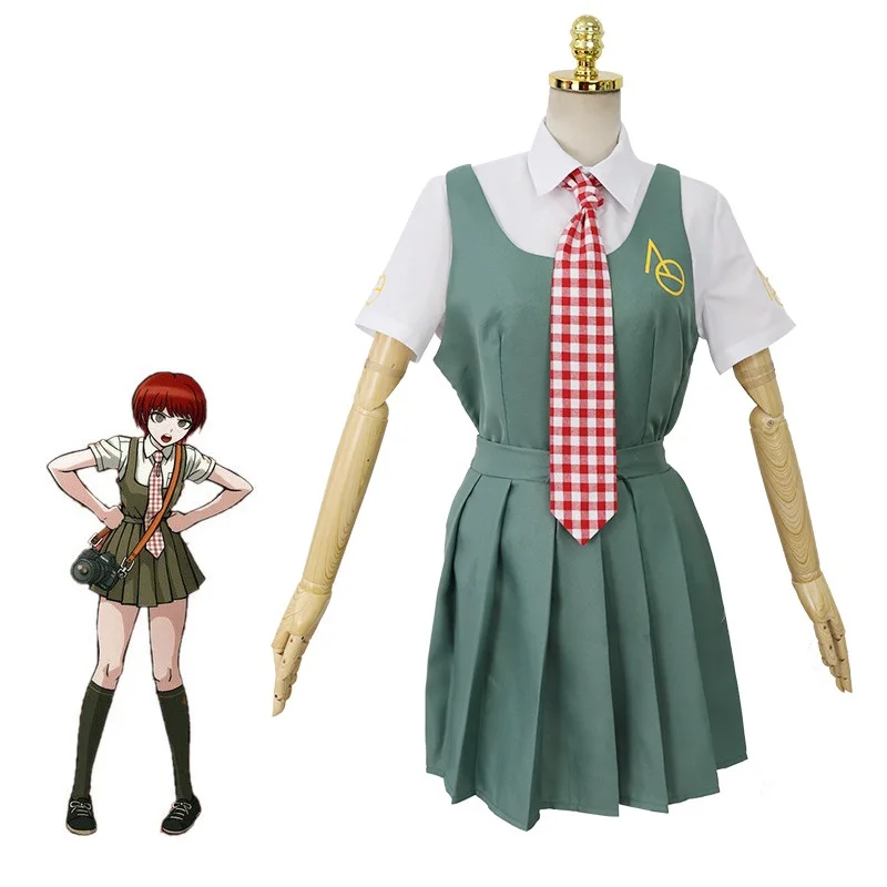 Хэллоуин вечерние костюмы аниме Danganronpa 2 Косплэй костюм Коидзуми Mahiru женские 3in1