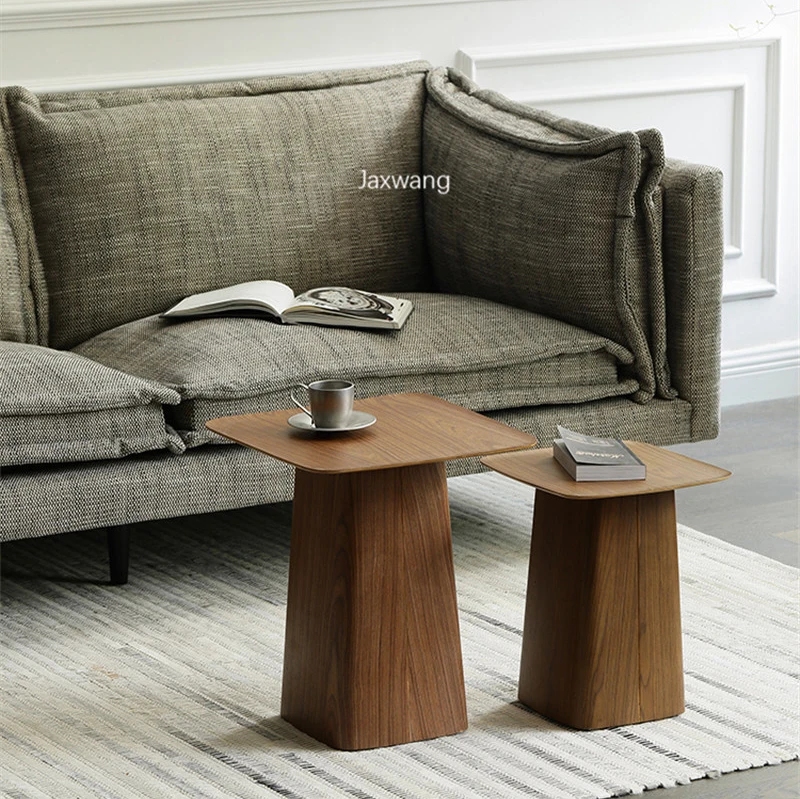 Coffee Tables Luxury Nordic Walnut Color Wooden Living Room Dining Room Balcony Casual Simple Side Table Combination Foot Table